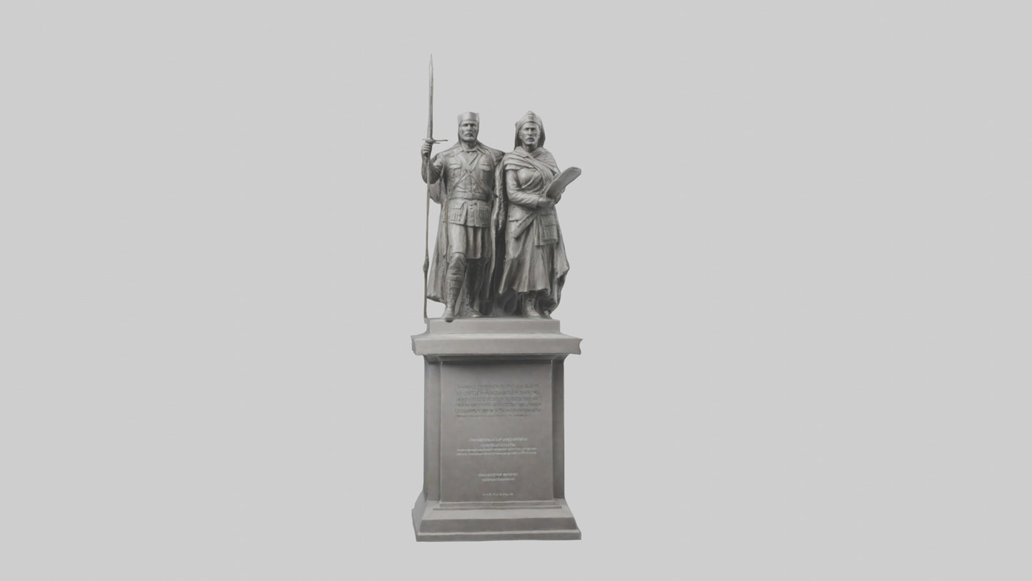 3D model Conquerors of Oppression statue model VR / AR / low-poly