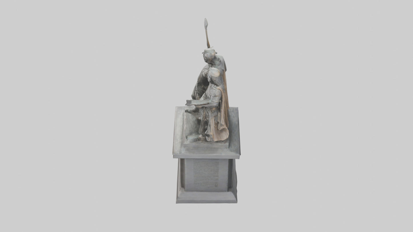 3D model Conquerors of Oppression statue model VR / AR / low-poly