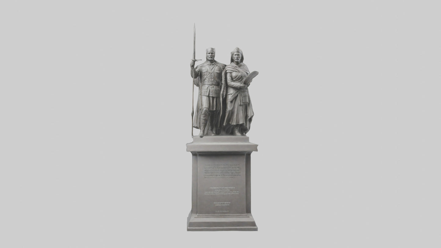 3D model Conquerors of Oppression statue model VR / AR / low-poly
