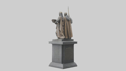 3D model Conquerors of Oppression statue model VR / AR / low-poly