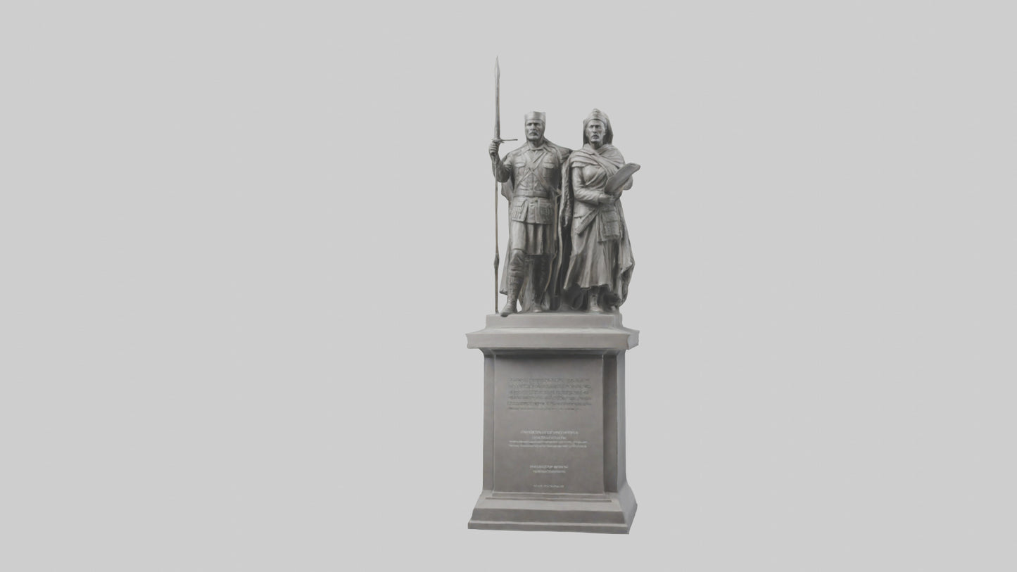 3D model Conquerors of Oppression statue model VR / AR / low-poly