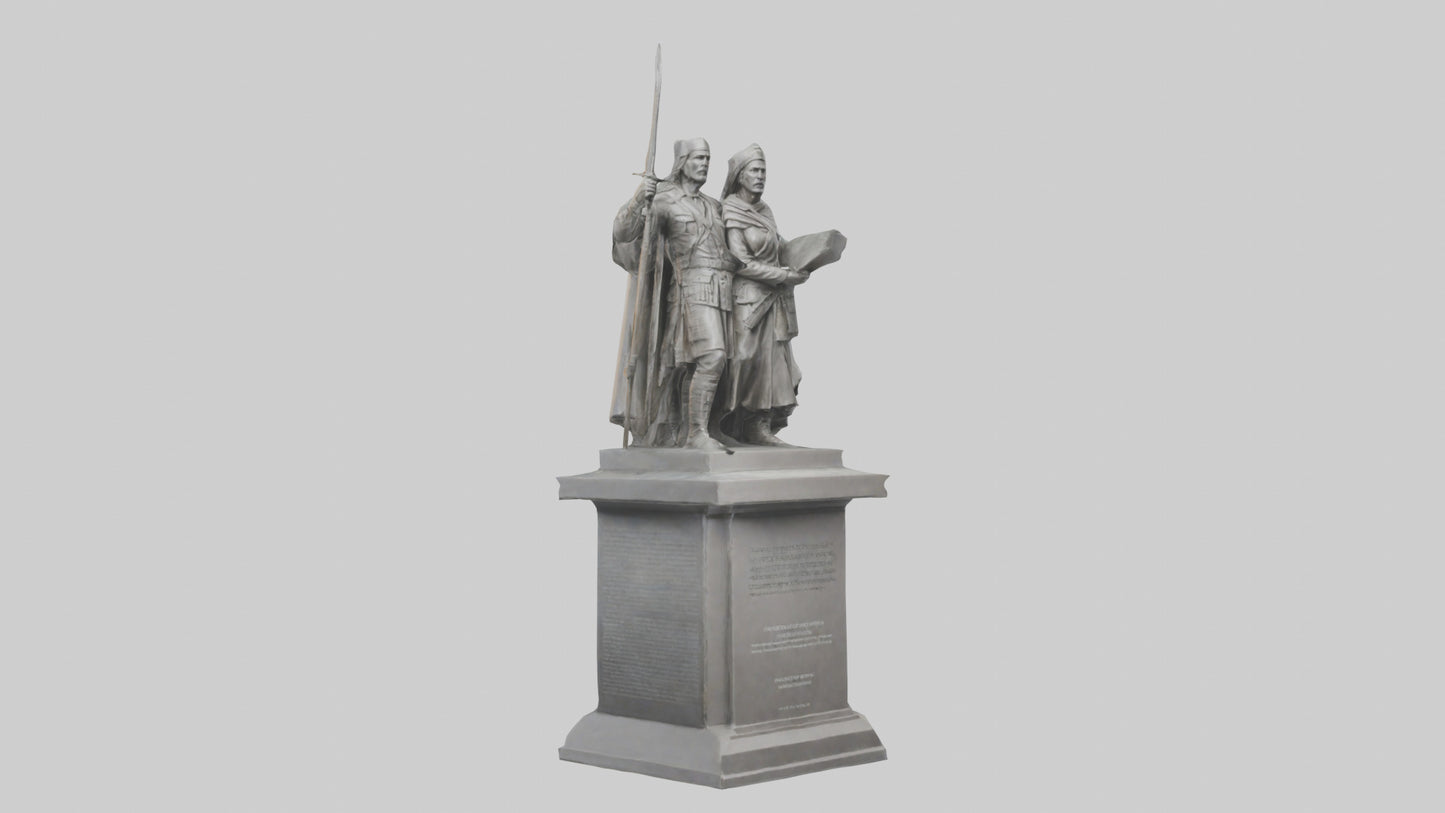 3D model Conquerors of Oppression statue model VR / AR / low-poly