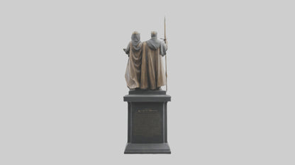 3D model Conquerors of Oppression statue model VR / AR / low-poly
