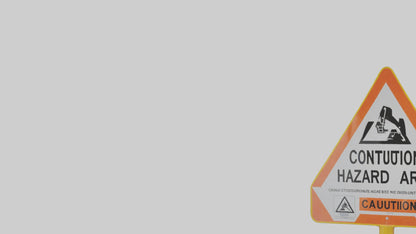 3D model Construction Hazard Area Caution Sign model VR / AR / low-poly