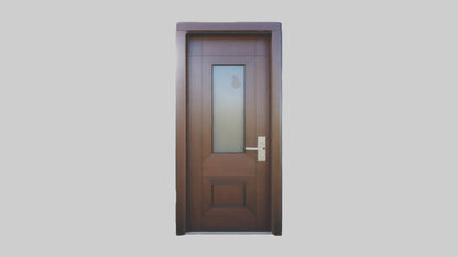 Contemporary door model VR / AR / low-poly