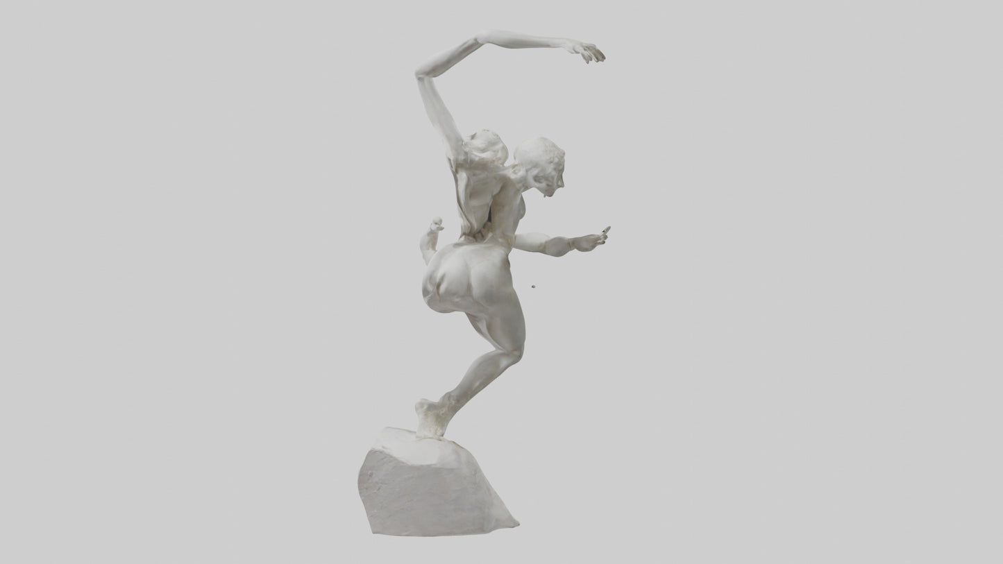 Contortionist statue model VR / AR / low-poly
