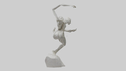 Contortionist statue model VR / AR / low-poly