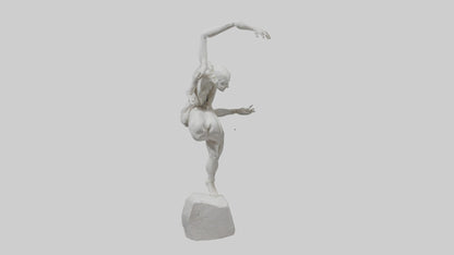 Contortionist statue model VR / AR / low-poly