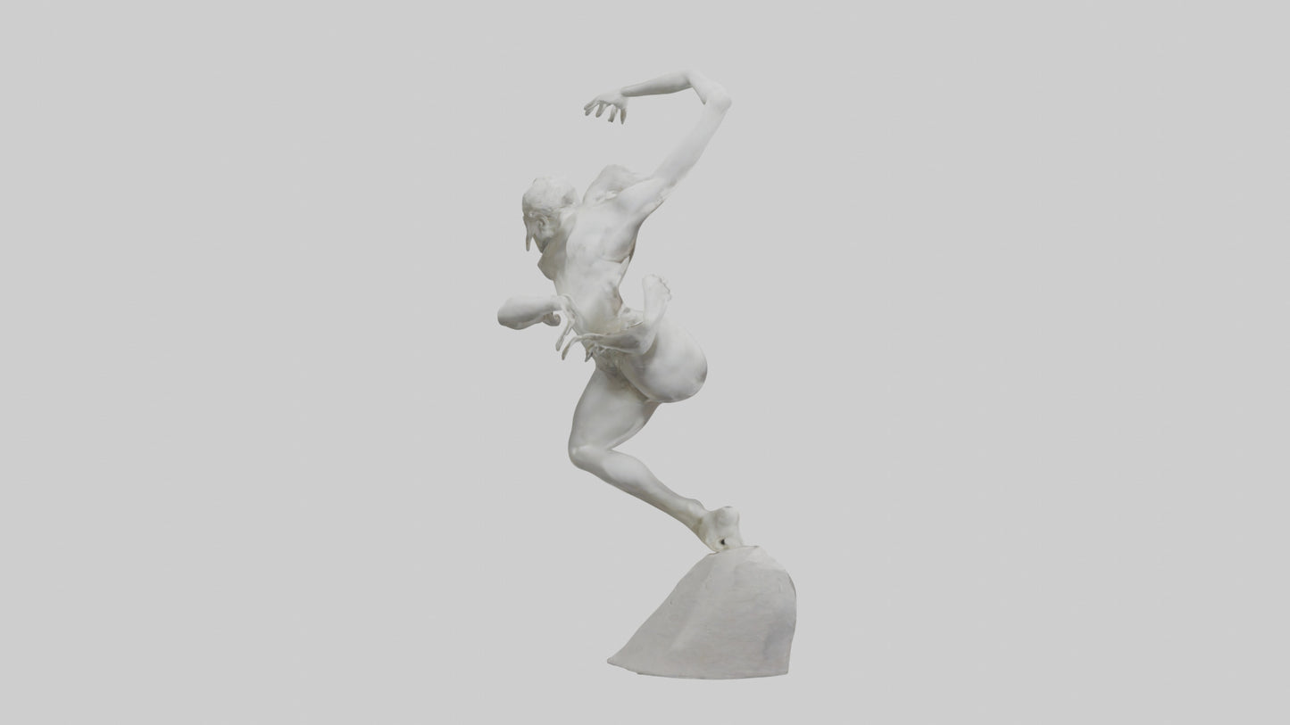 Contortionist statue model VR / AR / low-poly