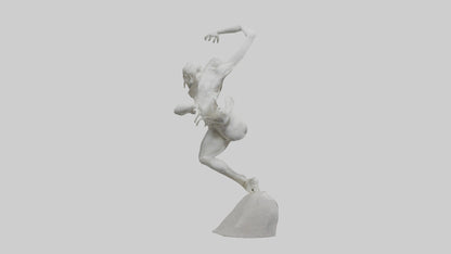 Contortionist statue model VR / AR / low-poly