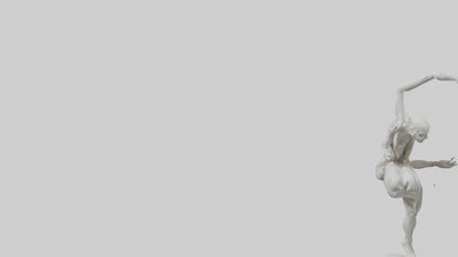 Contortionist statue model VR / AR / low-poly