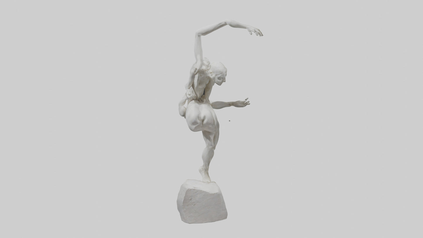Contortionist statue model VR / AR / low-poly