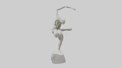 Contortionist statue model VR / AR / low-poly