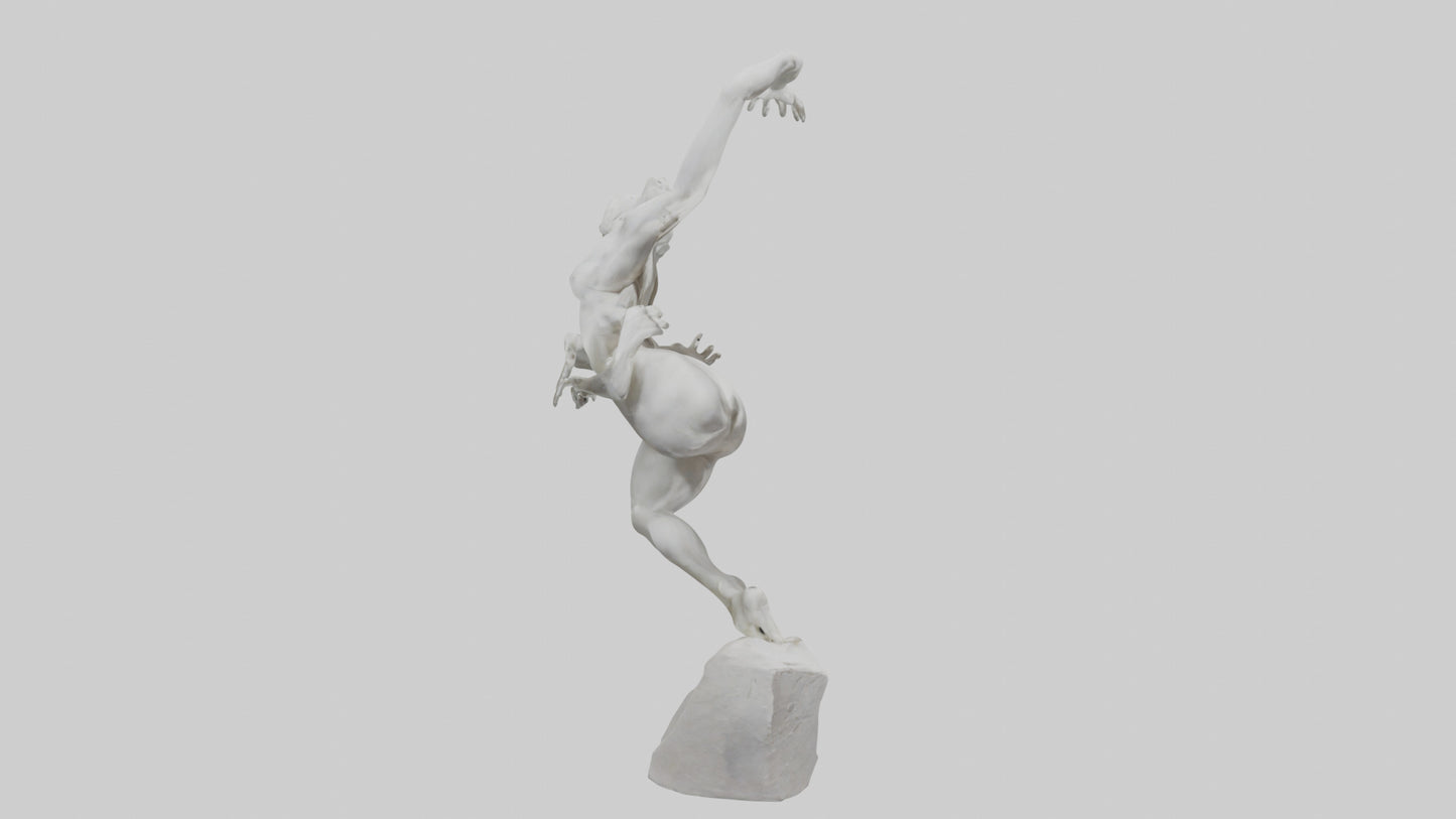 Contortionist statue model VR / AR / low-poly