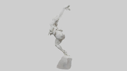 Contortionist statue model VR / AR / low-poly