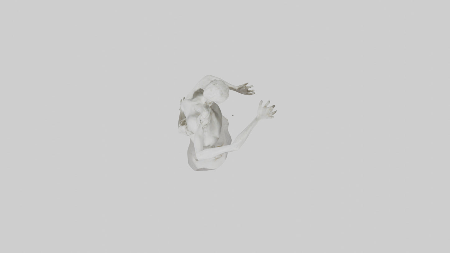 Contortionist statue model VR / AR / low-poly