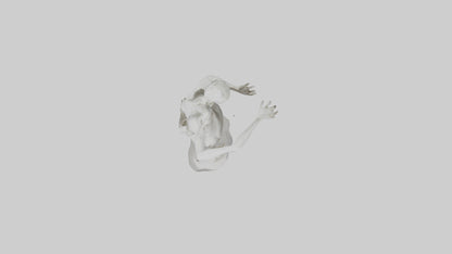 Contortionist statue model VR / AR / low-poly