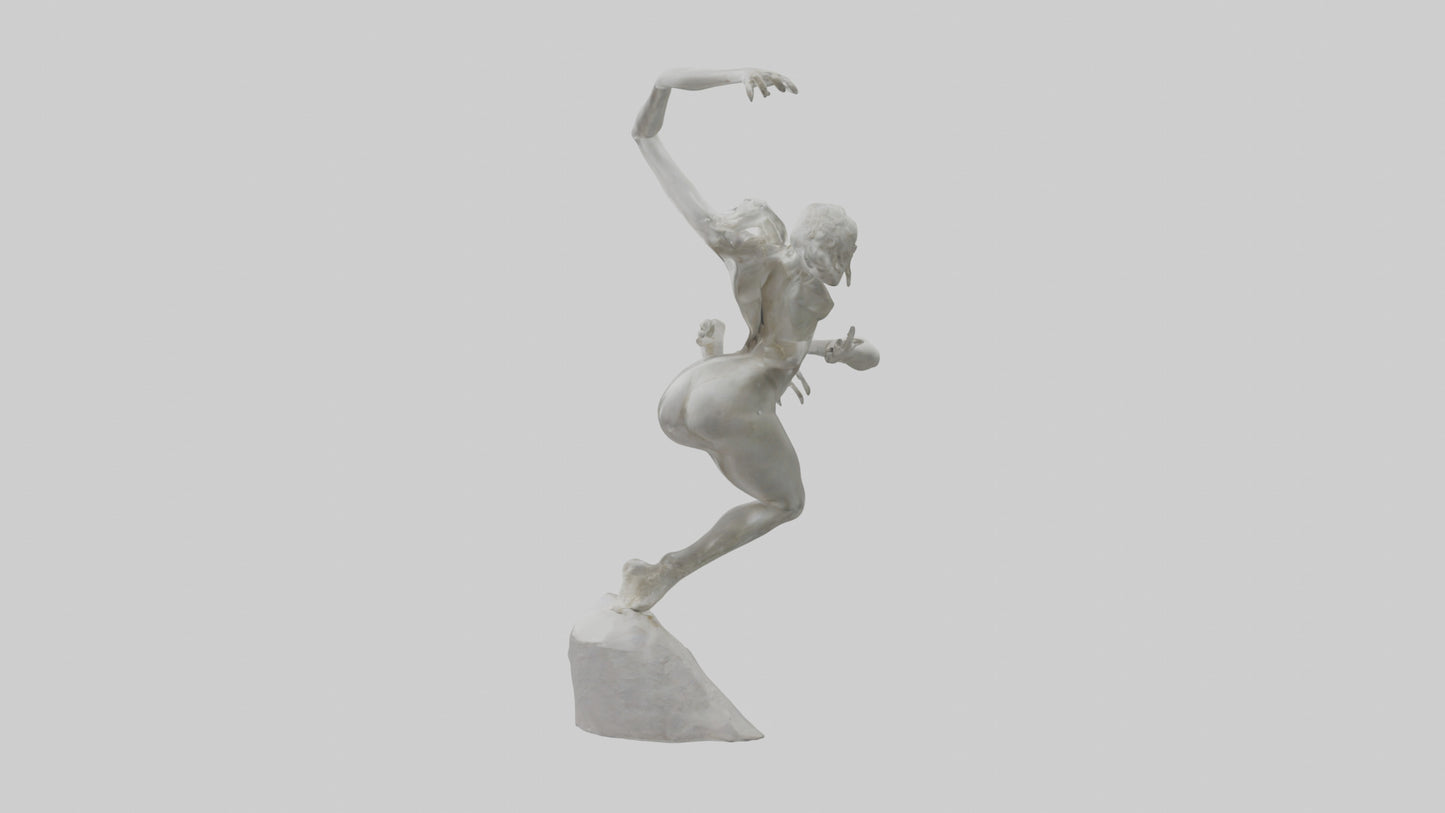 Contortionist statue model VR / AR / low-poly