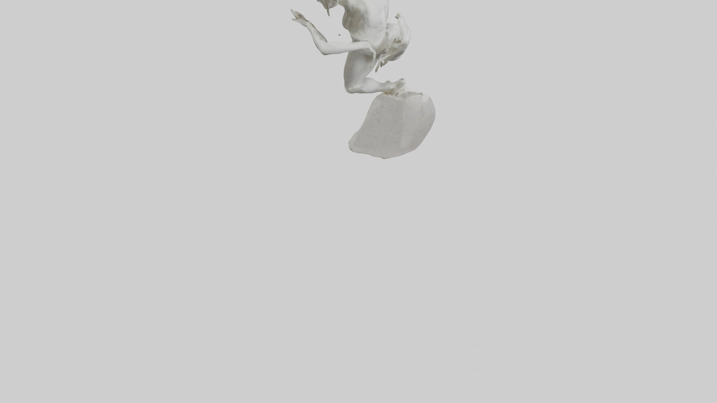 Contortionist statue model VR / AR / low-poly