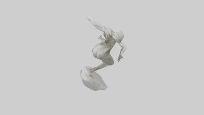 Contortionist statue model VR / AR / low-poly