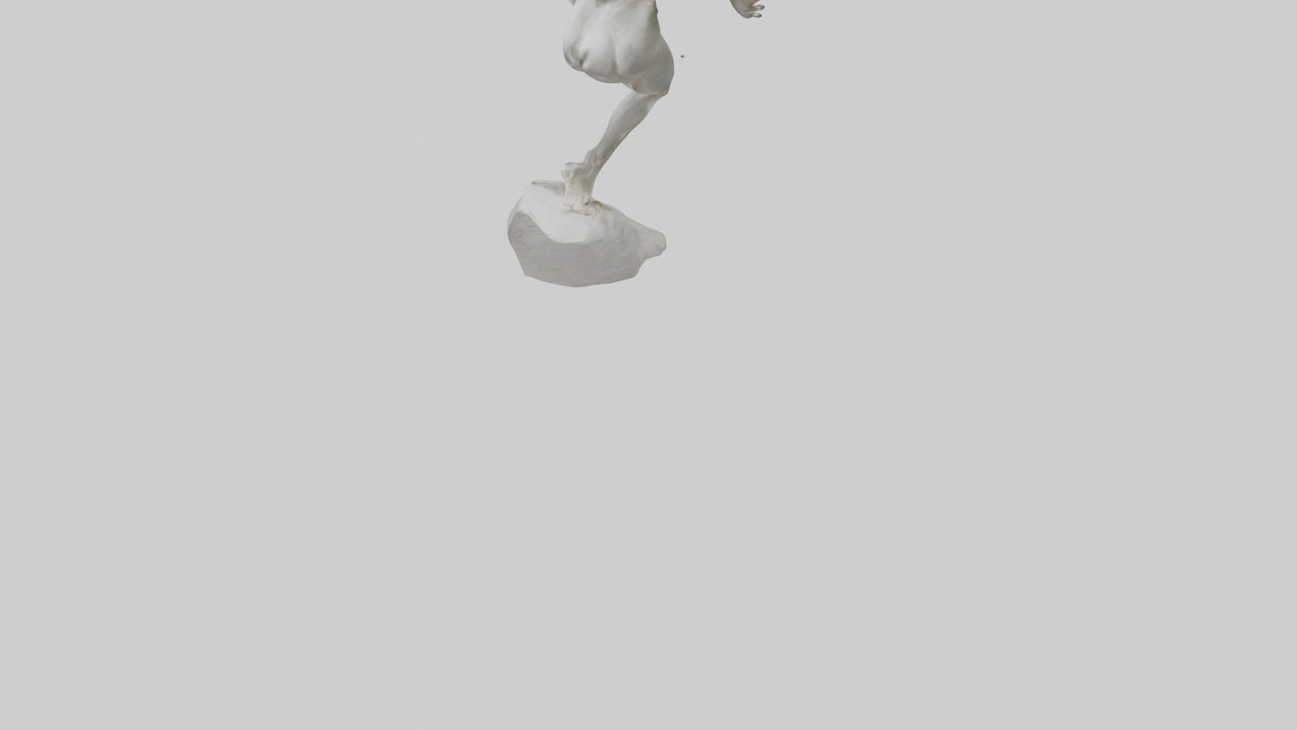 Contortionist statue model VR / AR / low-poly