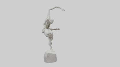 Contortionist statue model VR / AR / low-poly