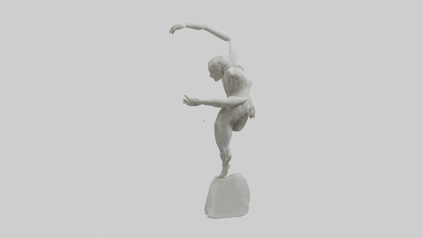 Contortionist statue model VR / AR / low-poly