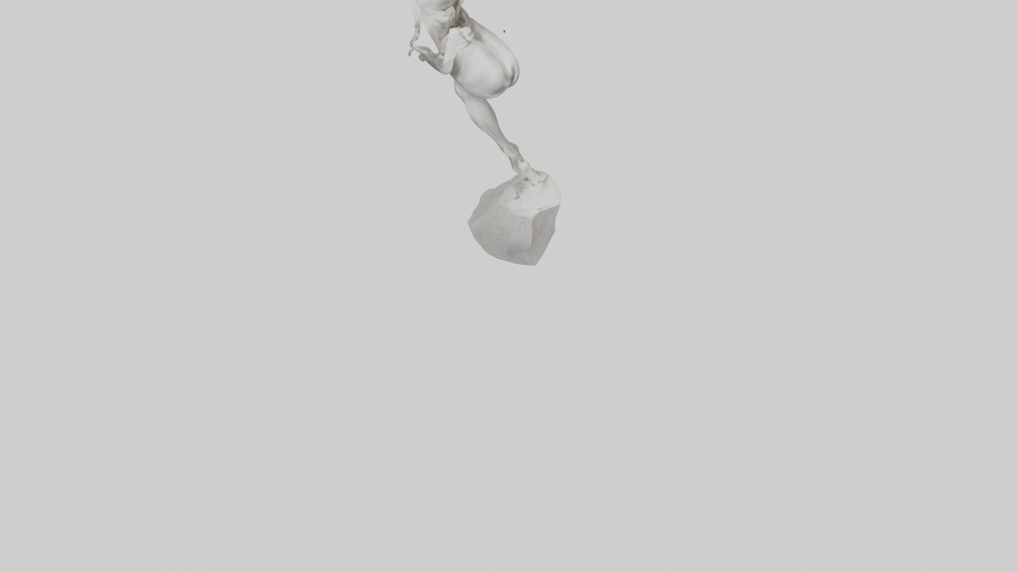 Contortionist statue model VR / AR / low-poly