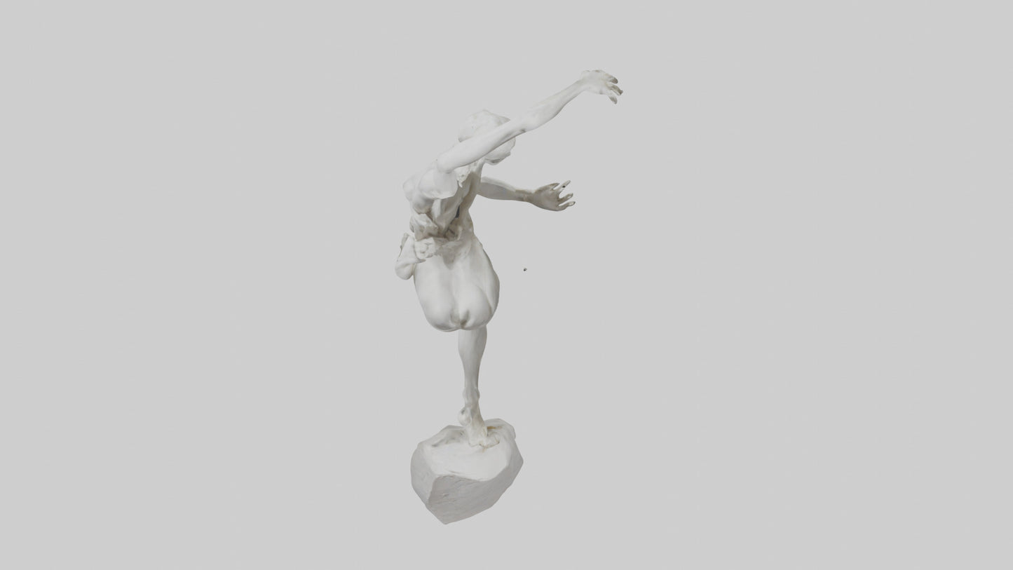 Contortionist statue model VR / AR / low-poly