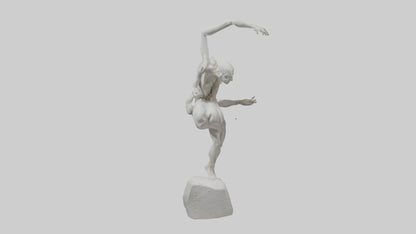 Contortionist statue model VR / AR / low-poly
