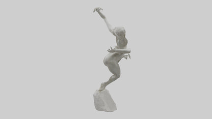 Contortionist statue model VR / AR / low-poly