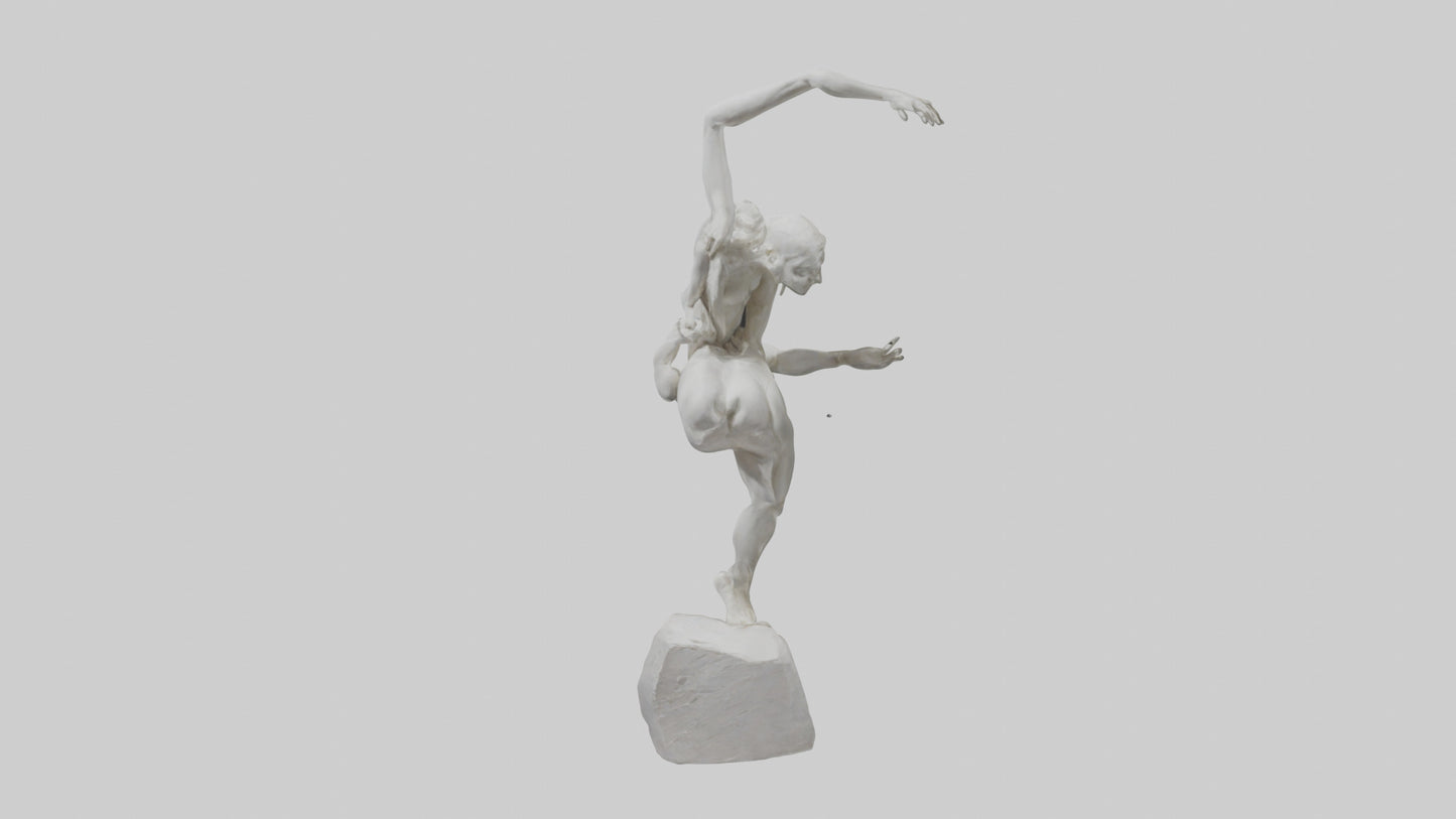 Contortionist statue model VR / AR / low-poly