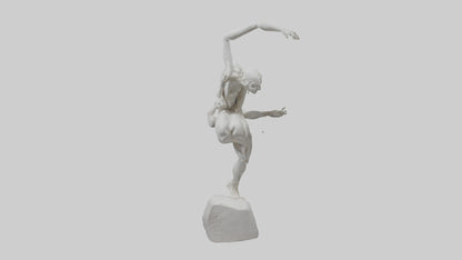 Contortionist statue model VR / AR / low-poly