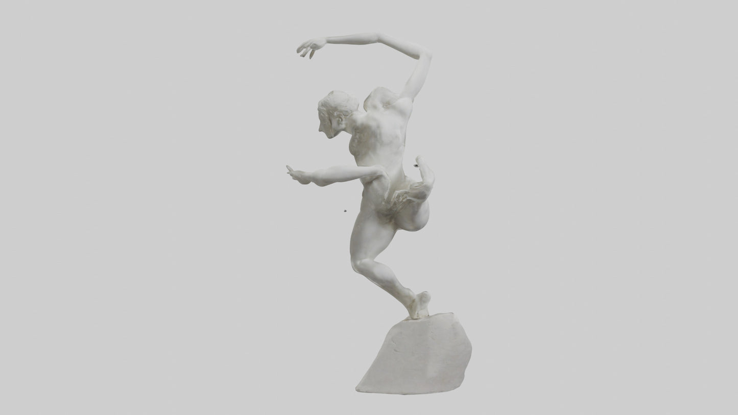 Contortionist statue model VR / AR / low-poly