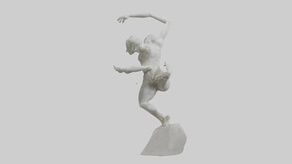 Contortionist statue model VR / AR / low-poly