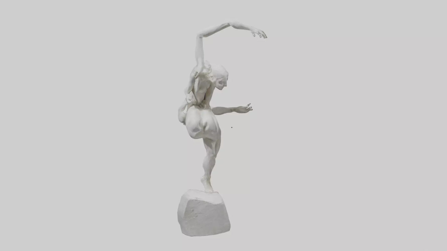 Contortionist statue model VR / AR / low-poly