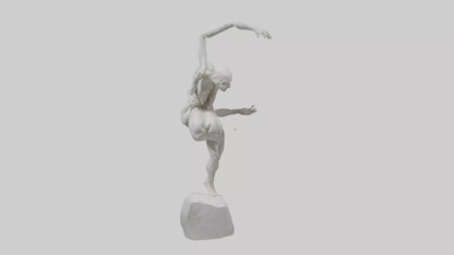 Contortionist statue model VR / AR / low-poly