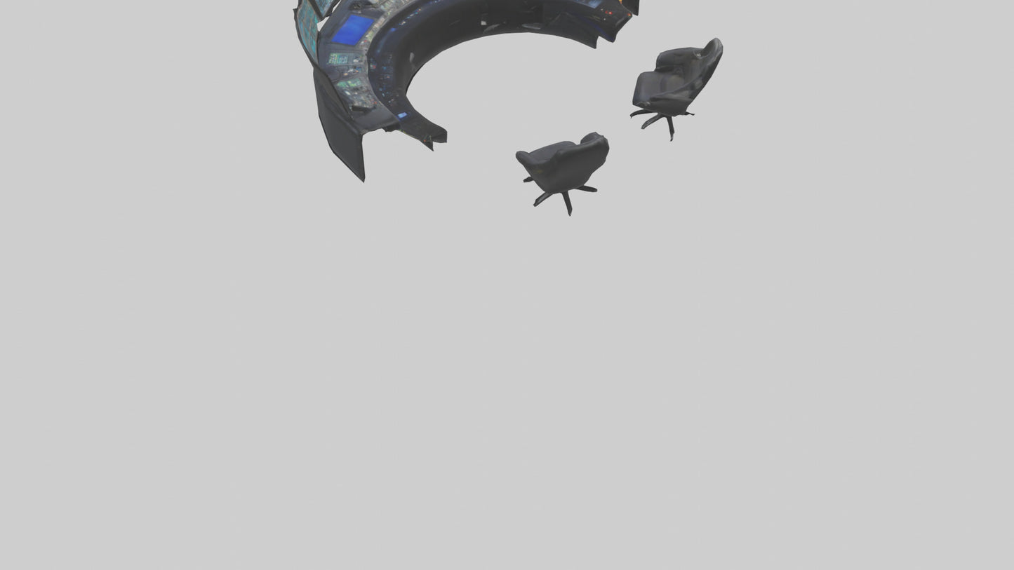 3D model Control Room VR / AR / low-poly