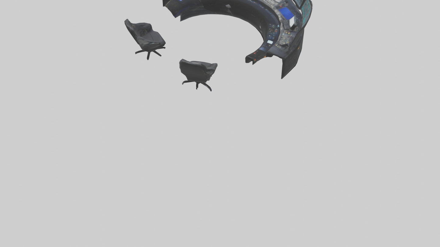 3D model Control Room VR / AR / low-poly