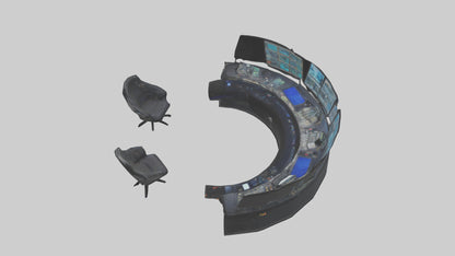 3D model Control Room VR / AR / low-poly