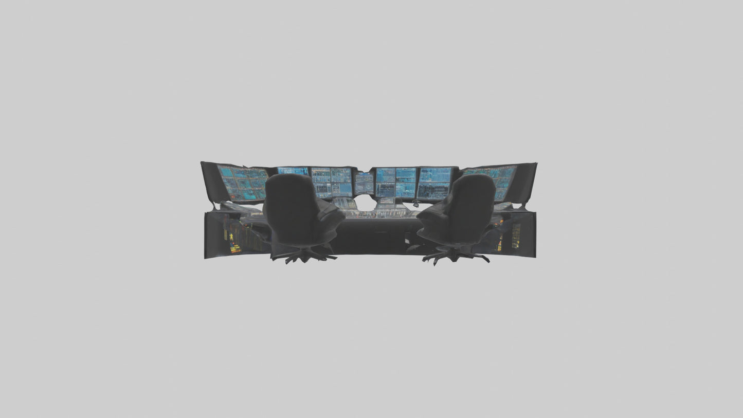 3D model Control Room VR / AR / low-poly