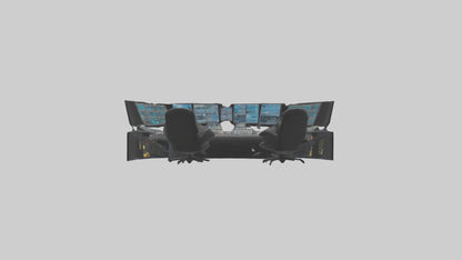 3D model Control Room VR / AR / low-poly