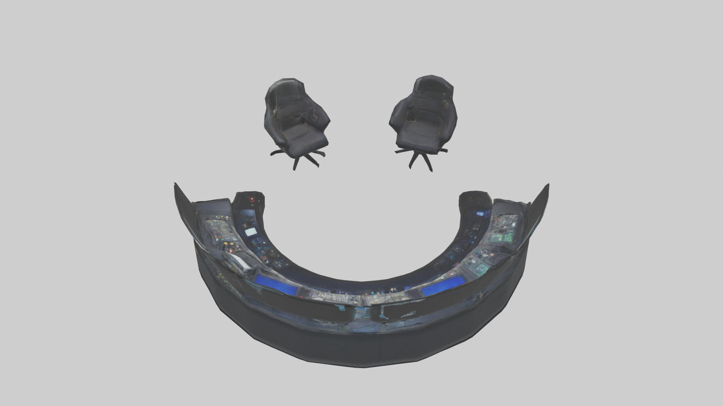3D model Control Room VR / AR / low-poly