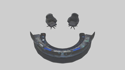 3D model Control Room VR / AR / low-poly