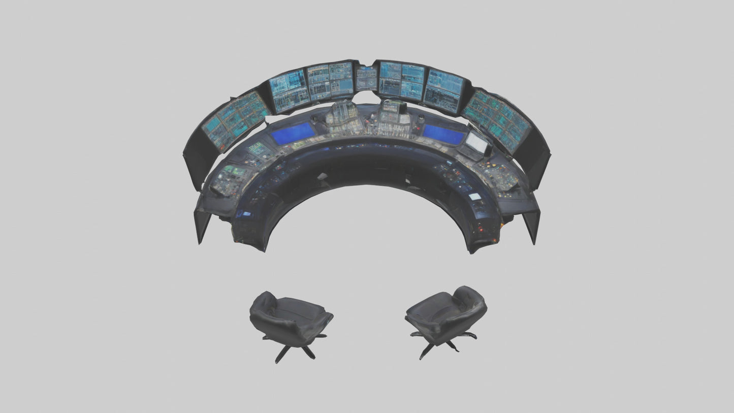 3D model Control Room VR / AR / low-poly