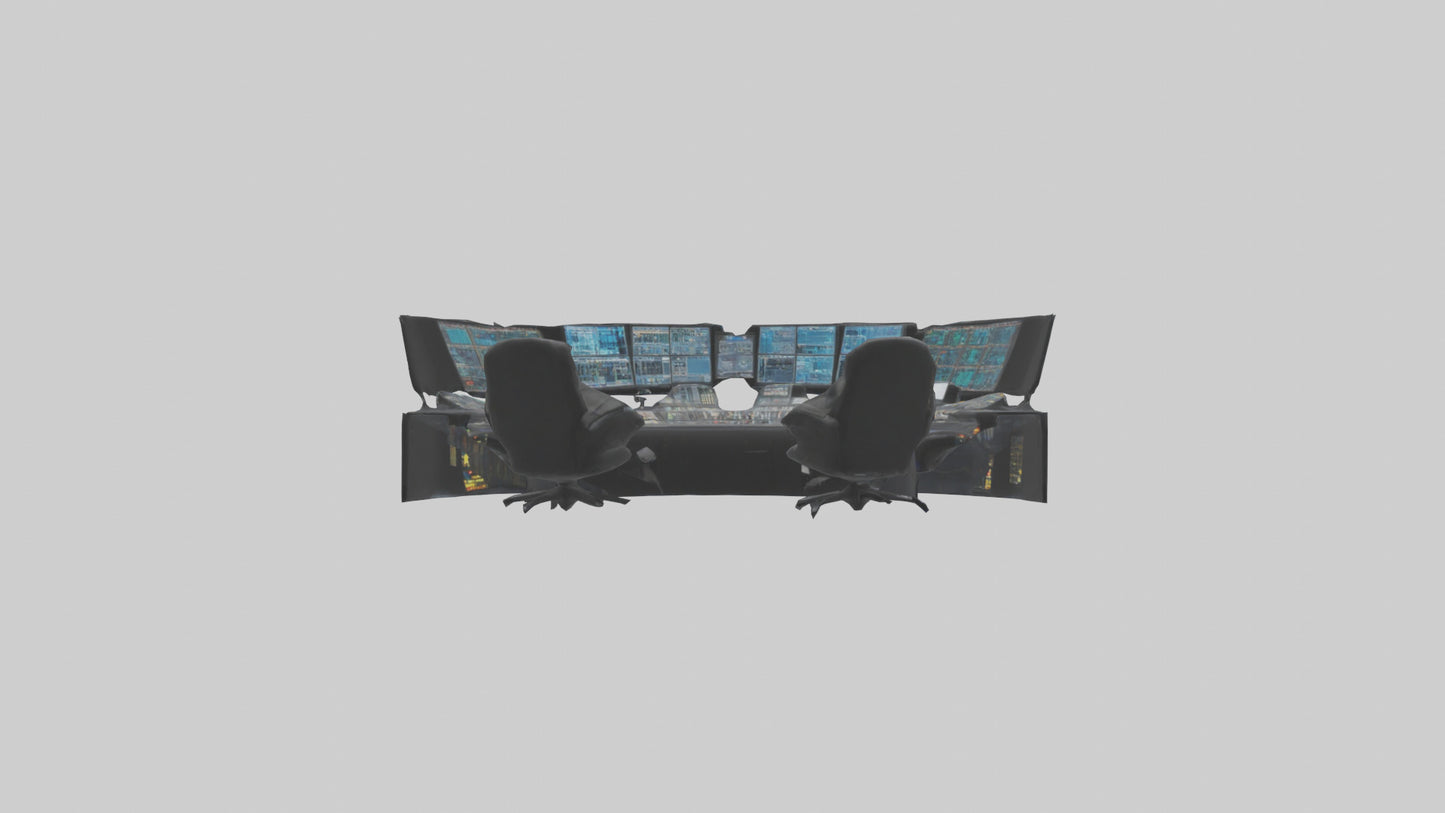 3D model Control Room VR / AR / low-poly