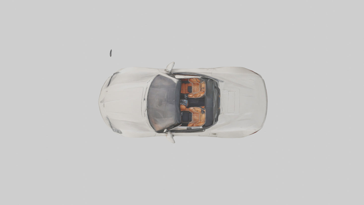 Convertible Sports Car model VR / AR / low-poly