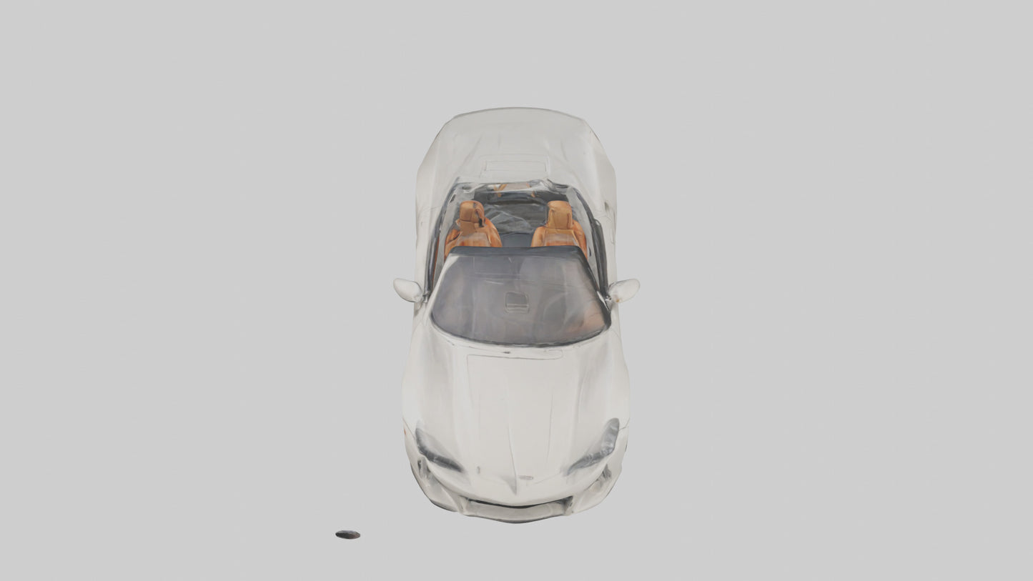 Convertible Sports Car model VR / AR / low-poly