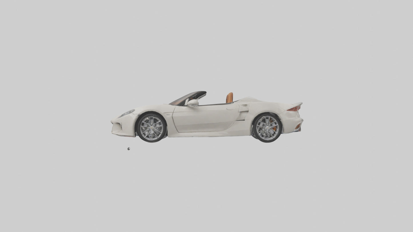 Convertible Sports Car model VR / AR / low-poly