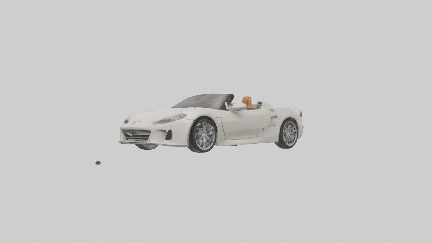 Convertible Sports Car model VR / AR / low-poly